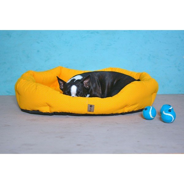 Dzeltena kokvilnas gulta mājdzīvniekiem 75x60 cm Sunny – Petsy-image-3