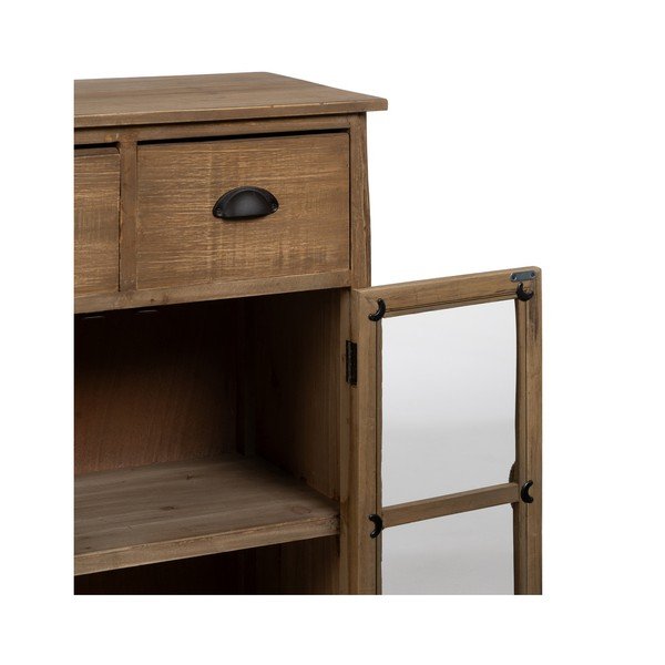 Dabīga toņa egles masīvkoka vitrīna 64x92,5 cm – Ixia-image-4