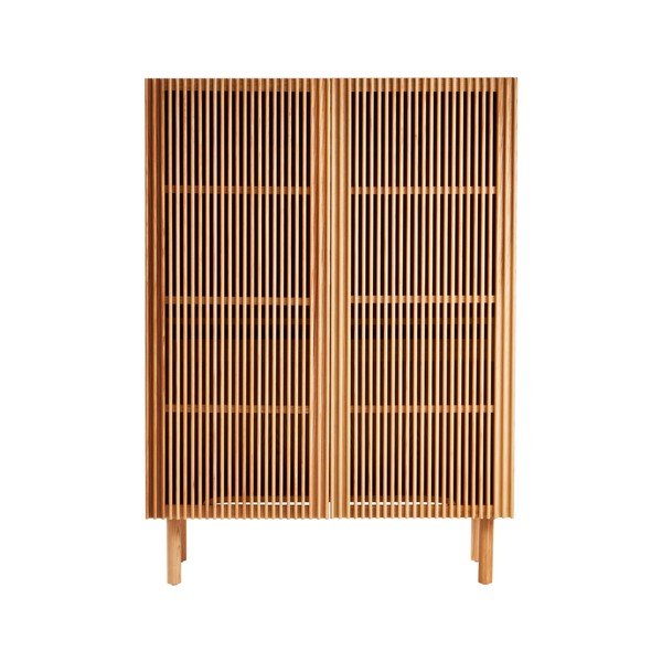 Dabīga toņa skapītis ar oškoka imitāciju ar caurumu vadiem 100x140x45 cm Sion – Jotex-image-2
