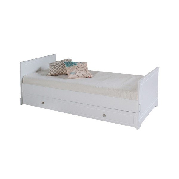 Balta atvilktne zem gultas BELLAMY Marylou, 90 x 200 cm-image-2