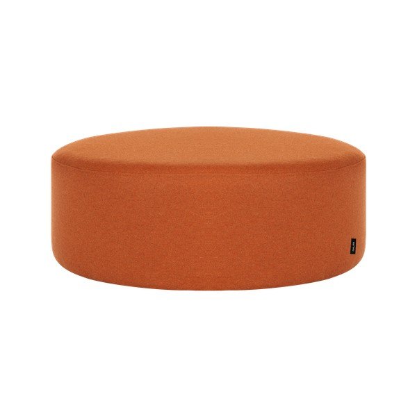 Terakotas oranžs vilnas pufs Folk – noo.ma