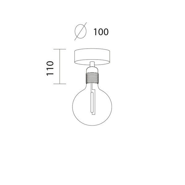 Griestu lampa ar zelta krāsas ligzdu Sotto Luce Bi Elementary, ⌀ 33 cm-image-4