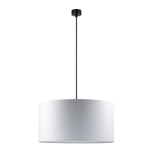 Balta griestu lampa ar melnu kabeli Sotto Luce Mika, ⌀ 50 cm