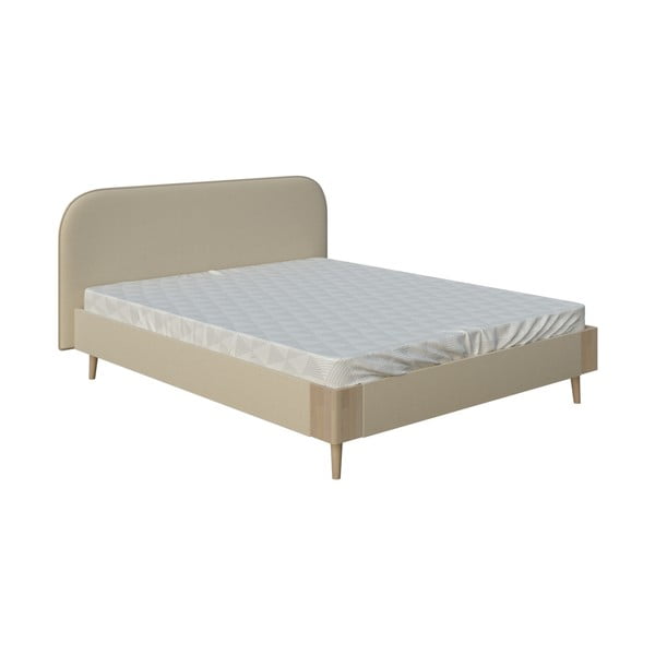 Bēša divguļamā gulta ProSpánek Lagom Plain Soft, 140 x 200 cm