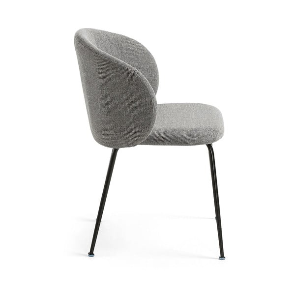 Pelēks polsterēts ēdamistabas krēsls Minna – Kave Home-image-3