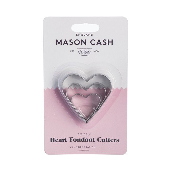 3 nerūsējošā tērauda sirds formas griezēju komplekts Mason Cash-image-1