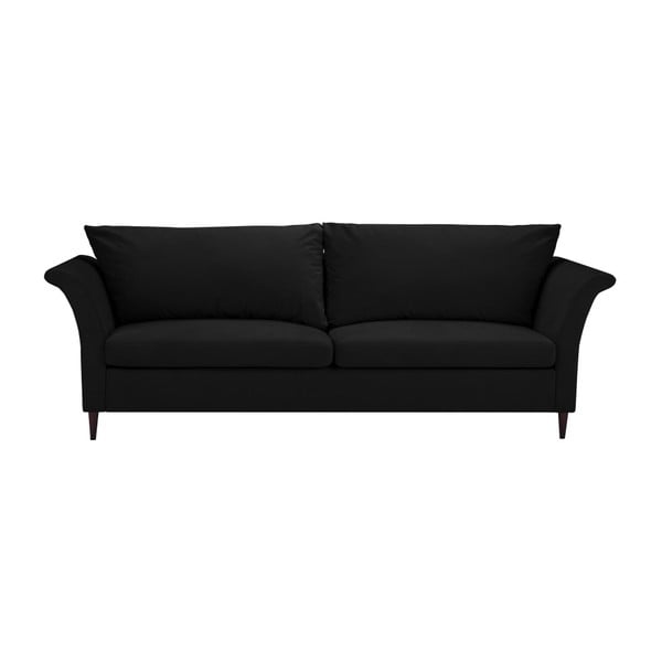 Melns trīsvietīgs dīvāns ar krātuvi Mazzini Sofas Peony