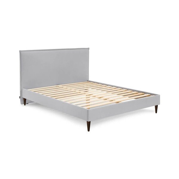 Pelēka divguļamā gulta Bobochic Paris Sary Dark, 180 x 200 cm