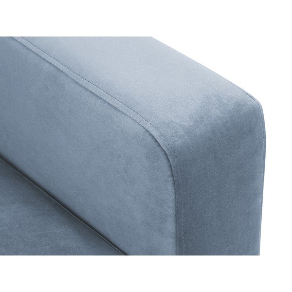 Gaiši zils samta dīvāns Kooko Home Harmony, 220 cm-image-1