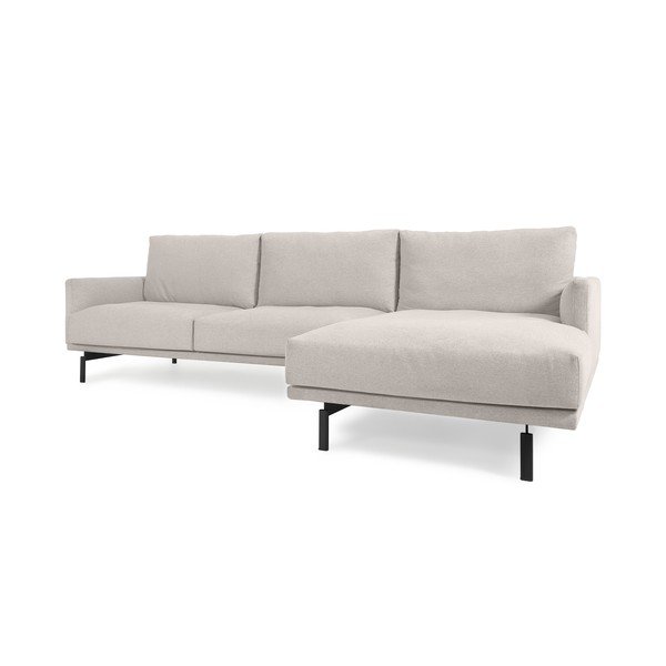 Bēšs stūra dīvāns Kave Home Galene, labais stūris, 254 cm-image-2