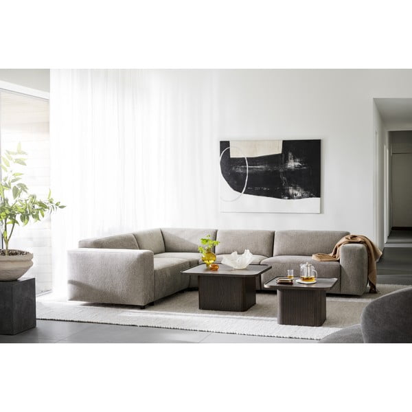 Tumši brūns žurnālgaldiņš ar ozolkoka imitāciju ø 60 cm Sullivan – Rowico-image-4