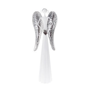 Metāla eņģeļa statuja ar LED gaismu Dakls, augstums 49 cm
