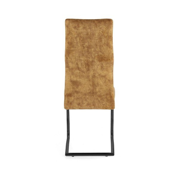 Sinepju dzeltens polsterēts pusdienu krēsls Thelma – Bizzotto-image-4