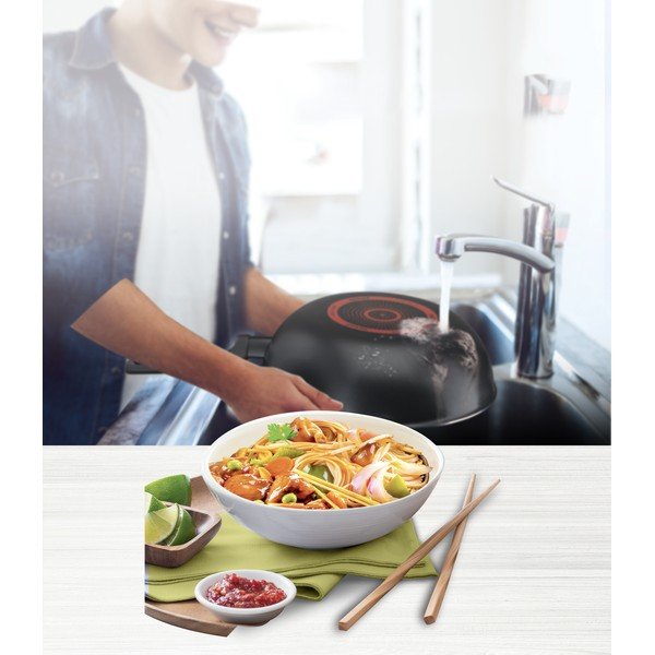 Wok panna ar nelīpošu pārklājumu ø 28 cm Simply Clean Red B5671953 – Tefal-image-1