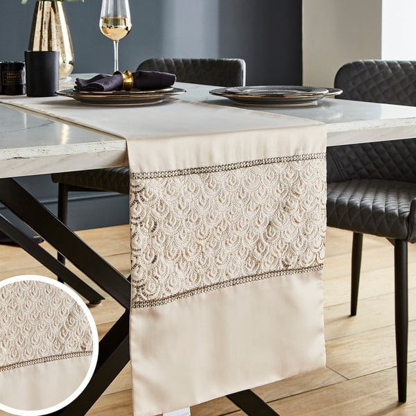 Galda celiņš no mikrosatīna 32x220 cm Deco Sequin – Catherine Lansfield-image-4