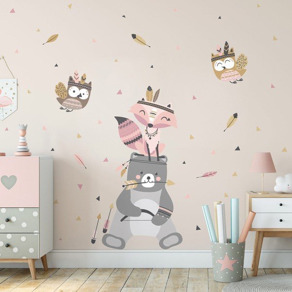 Bērnu sienas uzlīmes Ambiance Bear Indian Sweet-image-1