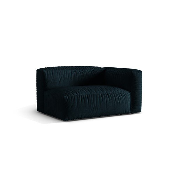 Tumši zila samta modulārā dīvāna daļa (ar labo stūri) Martina – Micadoni -image-1