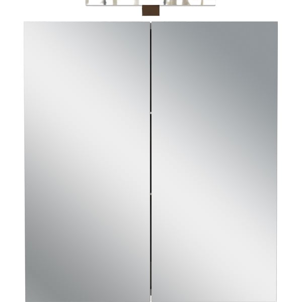 Krēmkrāsas piekarams vannas istabas skapis ar spoguli 60x71 cm Arcena – Germania