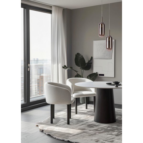 Antracīta pelēka LED piekaramā lampa ar stikla abažūru ø 13 cm Fiuggi – Candellux Lighting-image-1