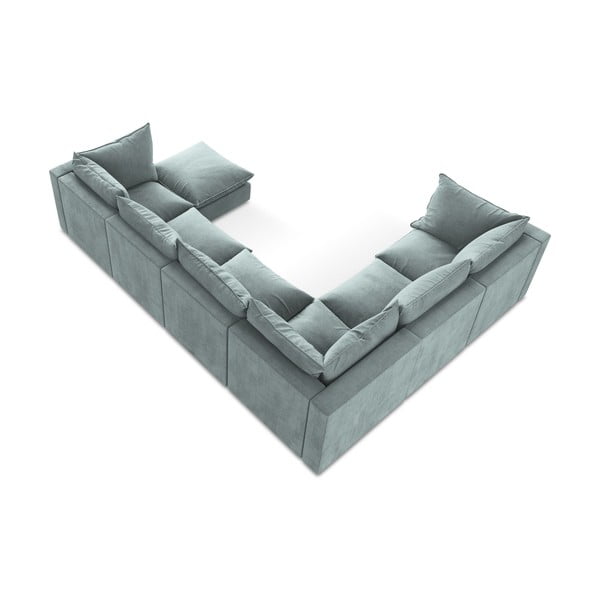 Zils stūra dīvāns (ar kreiso stūri/U veida) Manao – Makamii-image-3