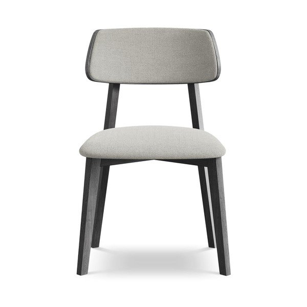 Gaiši pelēks masīvkoka pusdienu krēsls Niu – Makamii-image-1