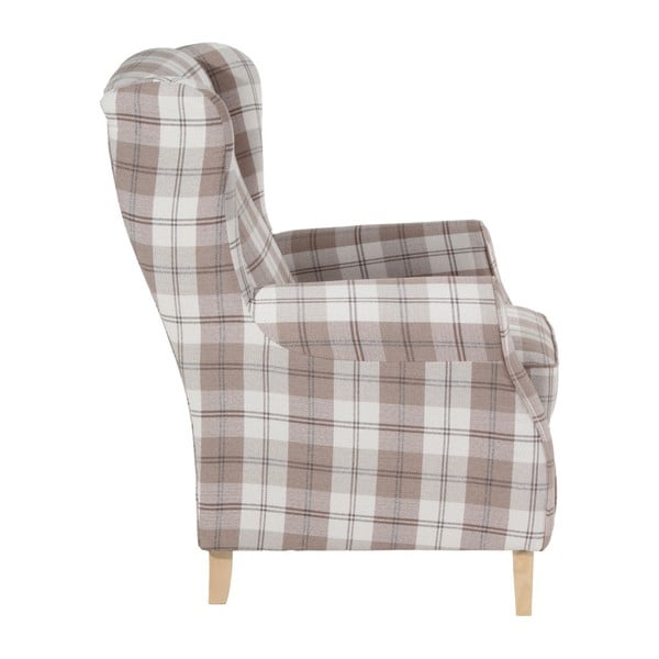 Bēšs rūtains krēsls Max Winzer Lorris Vintage-image-2