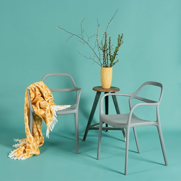 2 pelēku pusdienu krēslu komplekts Bonami Selection Dali Chaur-image-1