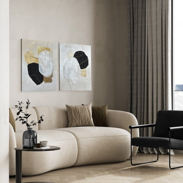 Gleznu komplekts ar roku apgleznotiem elementiem (2 gab.) 50x70 cm Crystal – Styler-image-1