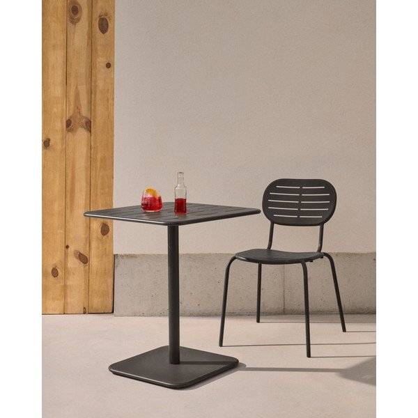 Tērauda dārza ēdamgalds 70x70 cm Brai – Kave Home-image-1