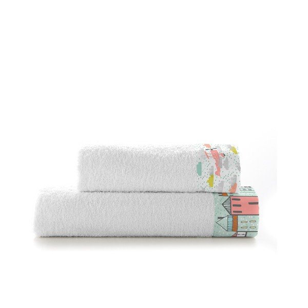 2 dvieļu komplekts Moshi Moshi Little Village, 50x100 un 70x140 cm-image-2