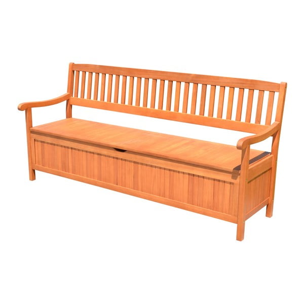 Dārza soliņš ar uzglabāšanas vietu no eikalipta Garden Pleasure Houston, garums 187 cm-image-1