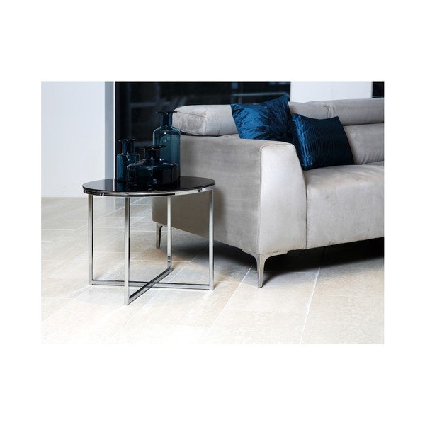Melns kafijas galdiņš Actona Cross, ⌀ 55 cm-image-1