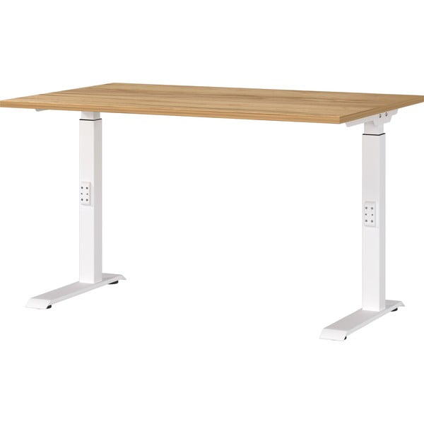 Darba galds ar regulējamu augstumu un ozolkoka imitācijas galda virsmu 80x120 cm Downey – Germania
