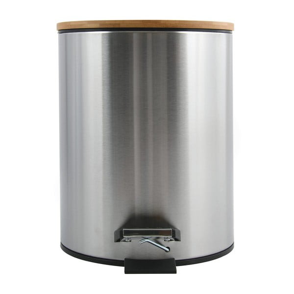 Matētas sudraba krāsas tērauda atkritumu tvertne ar pedāli 3 l   Adonis – Spirella-image-2