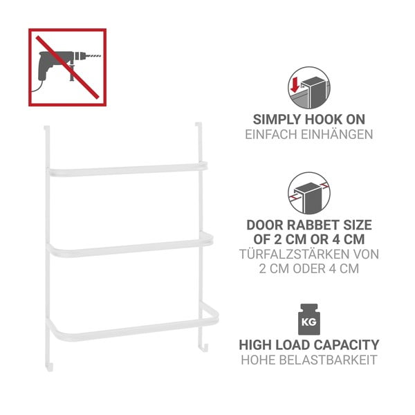Matēti balts tērauda piekarināms dvieļu turētājs Irpinia – Wenko-image-4