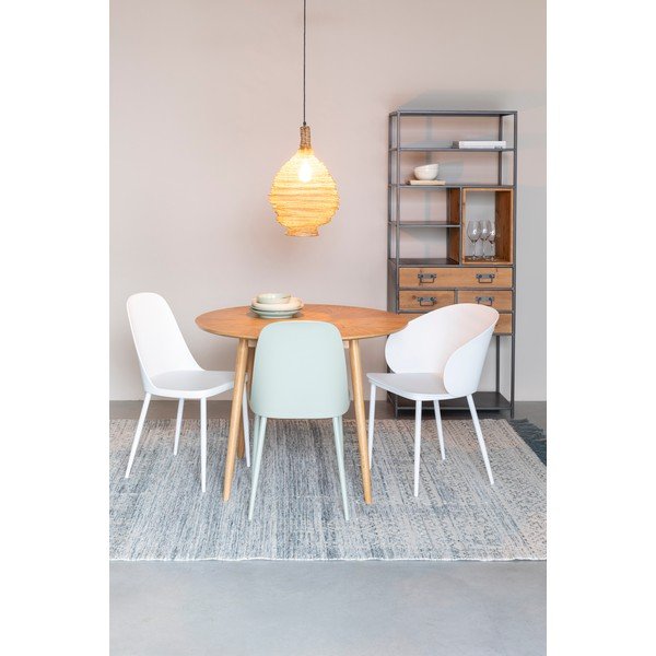 Apaļš ēdamgalds ar ozolkoka imitācijas galda virsmu ø 100 cm Fabio – White Label-image-1