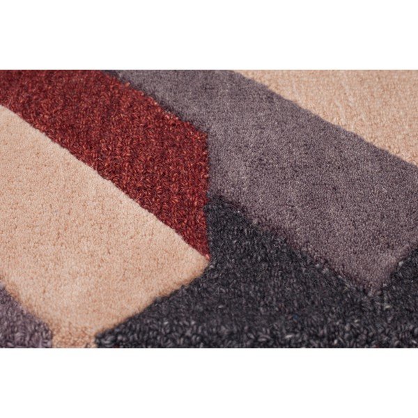 Sarkans un pelēks ar rokām austs paklājs Flair Rugs Salon, 120 x 170 cm-image-4