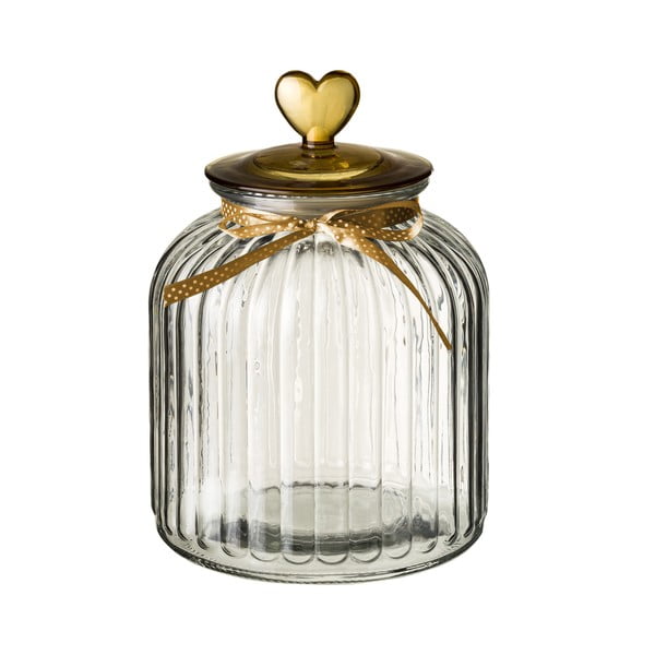 Stikla burka ar zelta vāku Unimasa Heart, 4,2 l