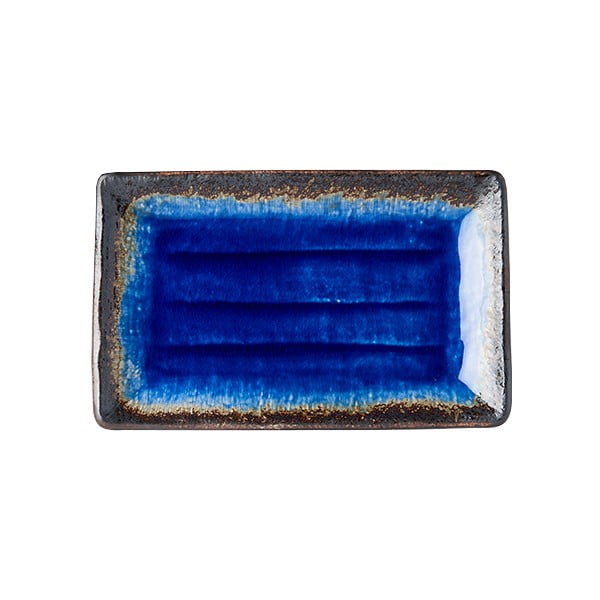 Zils keramikas šķīvis MIJ Cobalt, 21 x 13 cm