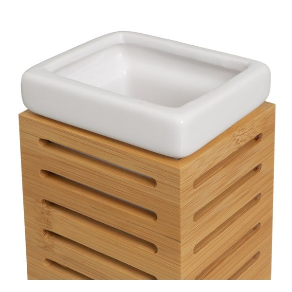 Dabīga toņa bambusa vannas istabas piederumu komplekts – Casa Selección-image-2