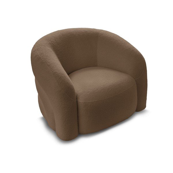 Brūns grozāms atpūtas krēsls no buklē auduma Elina – Bobochic Paris-image-4