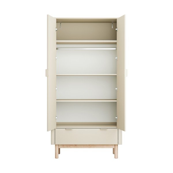 Krēmkrāsas bērnu drēbju skapis 100x52 cm Miloo – Pinio-image-3