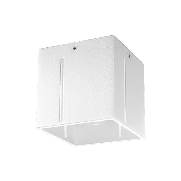 Balta griestu lampa ar metāla abažūru 10x10 cm Pax – Sollux