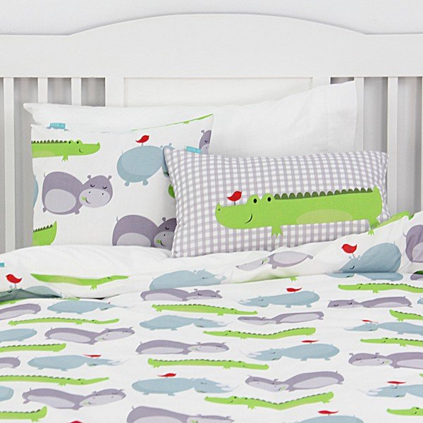 Bērnu kokvilnas sega un spilvens Mr. Fox Hippo, 140 x 200 cm-image-3