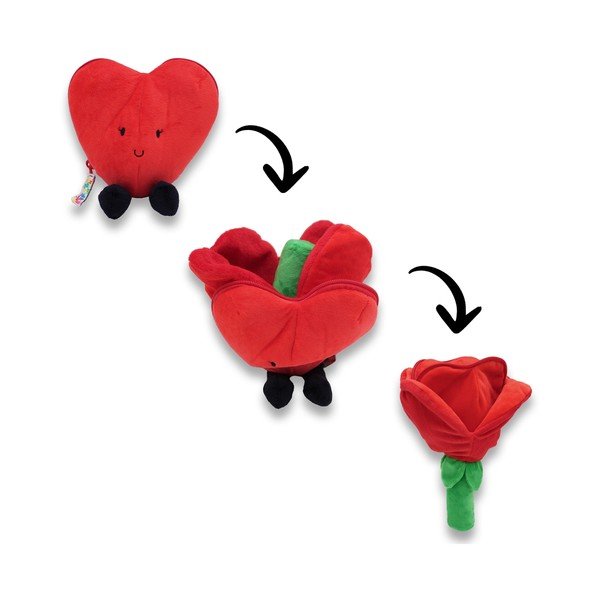 Plīša rotaļlieta Flipetz 2in1 Heart – Les Deglingos