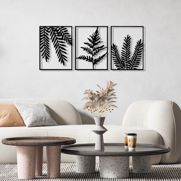 Metāla sienas dekori (3 gab.) 118x50 cm Yakomo – Wallity-image-1