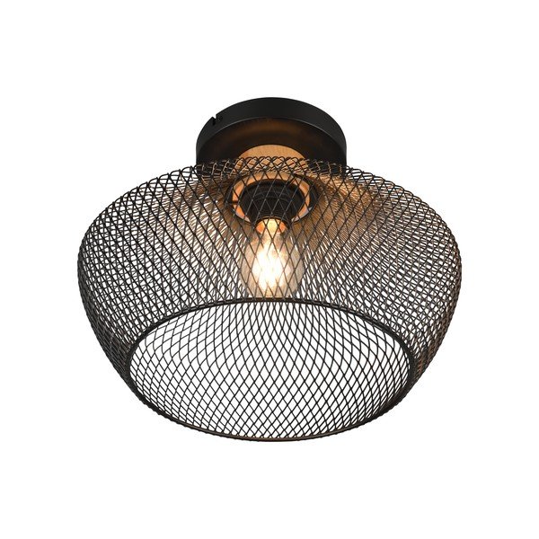 Melna griestu lampa ar metāla abažūru ø 35 cm Valeria – Trio-image-1