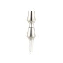 Spīdīgas sudraba krāsas metāla vāze (augstums 11 cm) BMF – STOFF Nagel