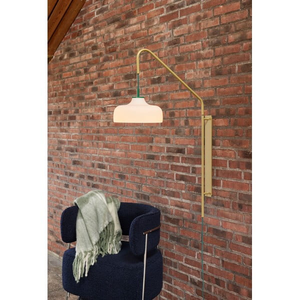 Balts ar zaļu pleds 200x140 cm Inlet - Hübsch-image-4