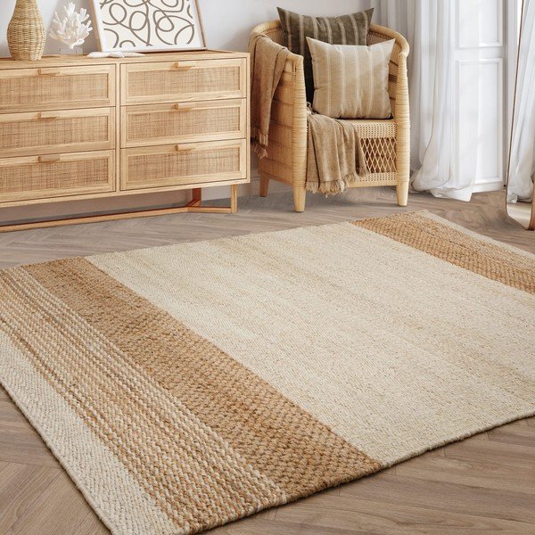 Bēšs divpusējs/ar rokām darināts džutas paklājs 120x170 cm Cedar – Asiatic Carpets-image-1